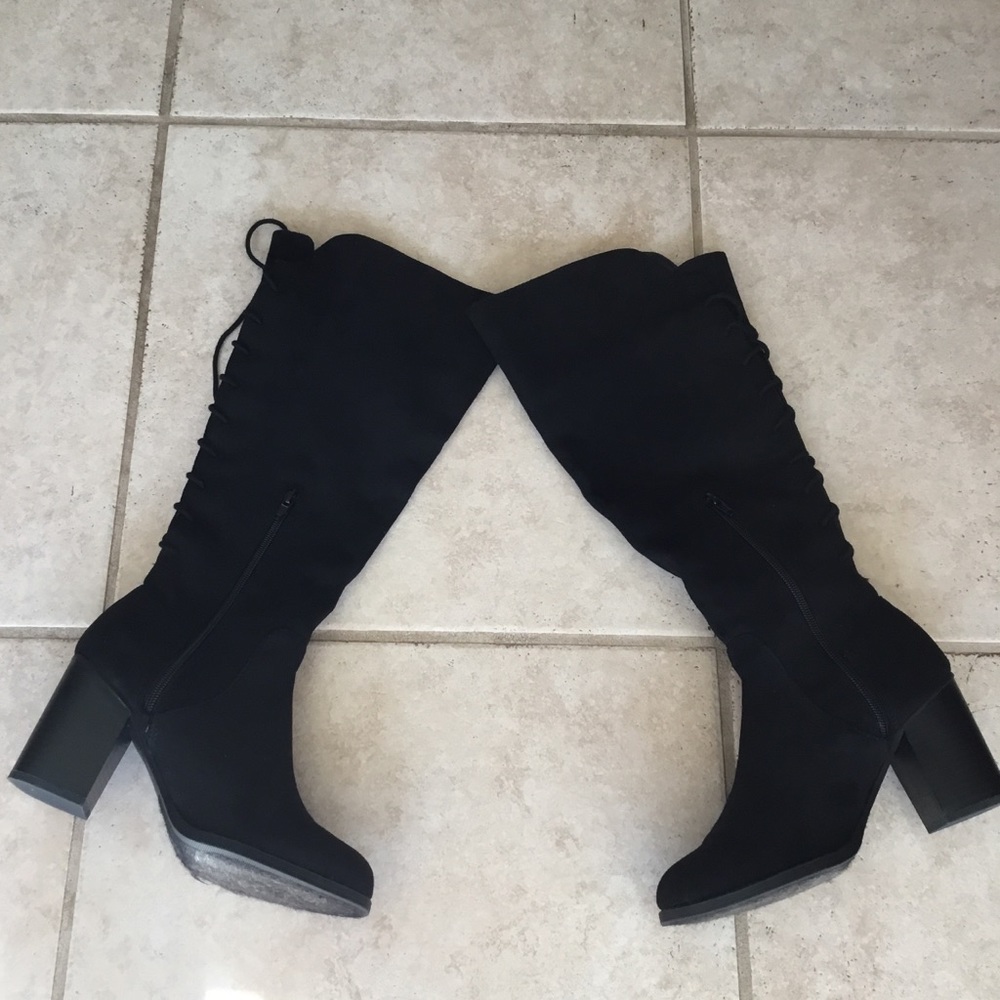 Black Suede Soda Boots
